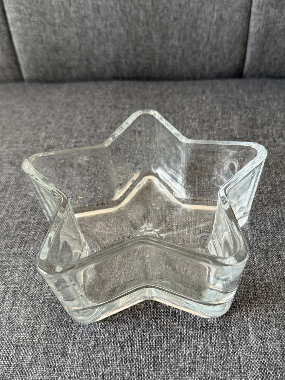 Vintage libbey Clear Star-Shaped Glass Dish